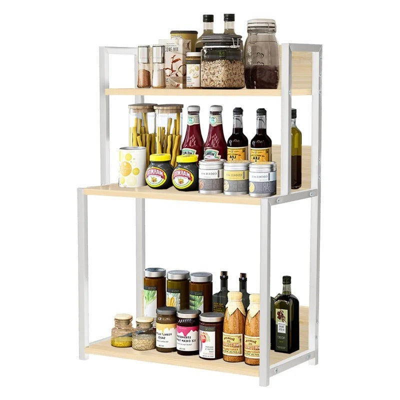 Kitchen Shelves: Kingfing Tero 25" H x 17.7" W x 8.7" D Multi-Functional Condiment Rack
