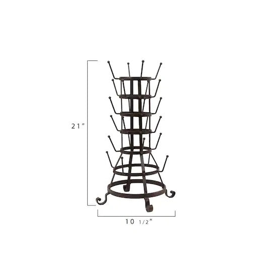 Kitchen Storage Unit Modern Mug Holder with 24 Hooks