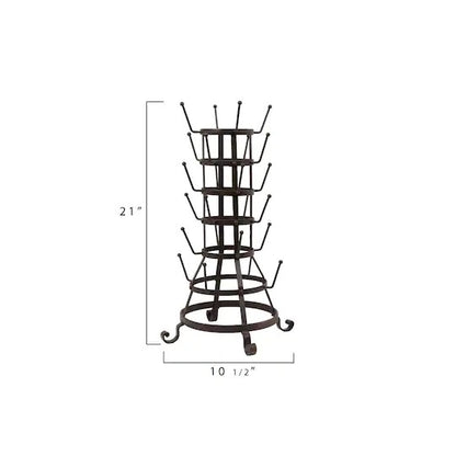 Kitchen Storage Unit Modern Mug Holder with 24 Hooks