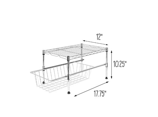 Kitchen Storage Unit Tifuno Adjustable Shelf with Under Cabinet Storage