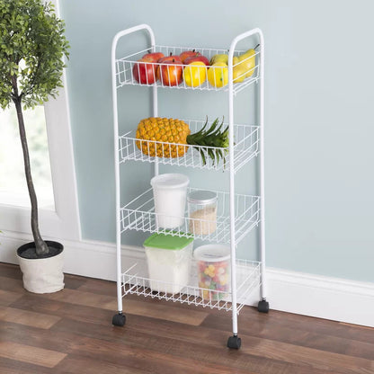 Kitchen Trolley: 15.3'' Stainless Steel Kitchen Cart and Locking Wheels