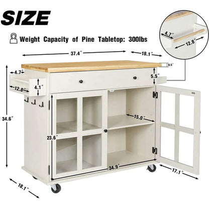 Kitchen Trolley: Large Storage Trolley Cart With Cabinet
