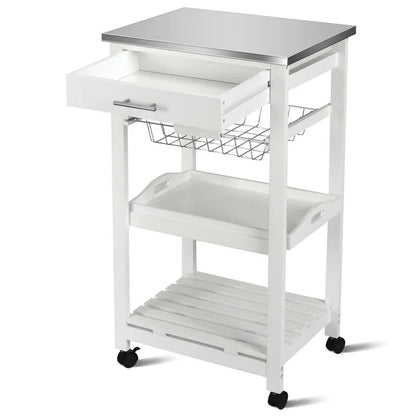 Kitchen Trolley: Rolling Kitchen Trolley Storage Basket And Drawers Cart