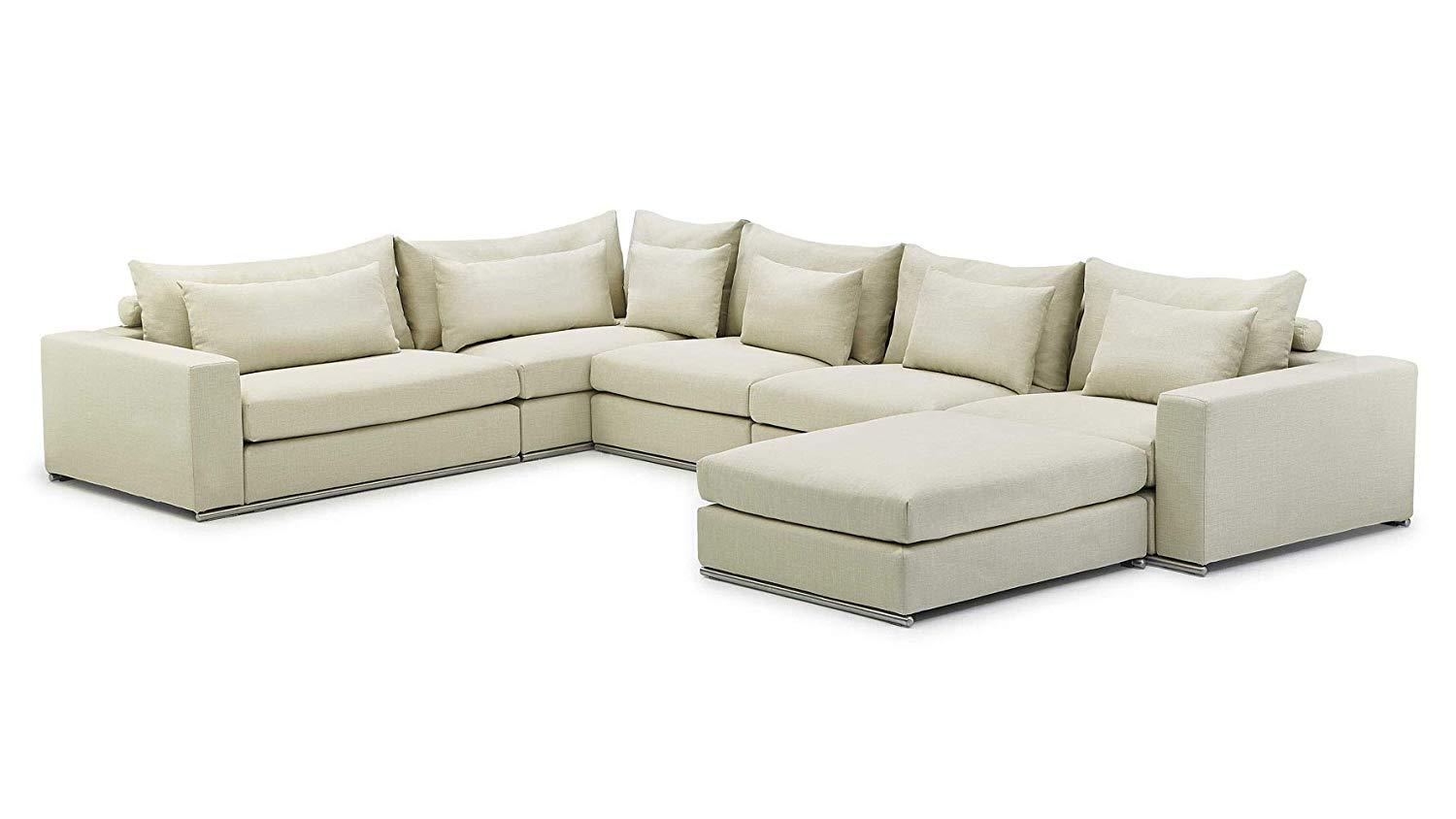 Cream colored deals l shaped couch