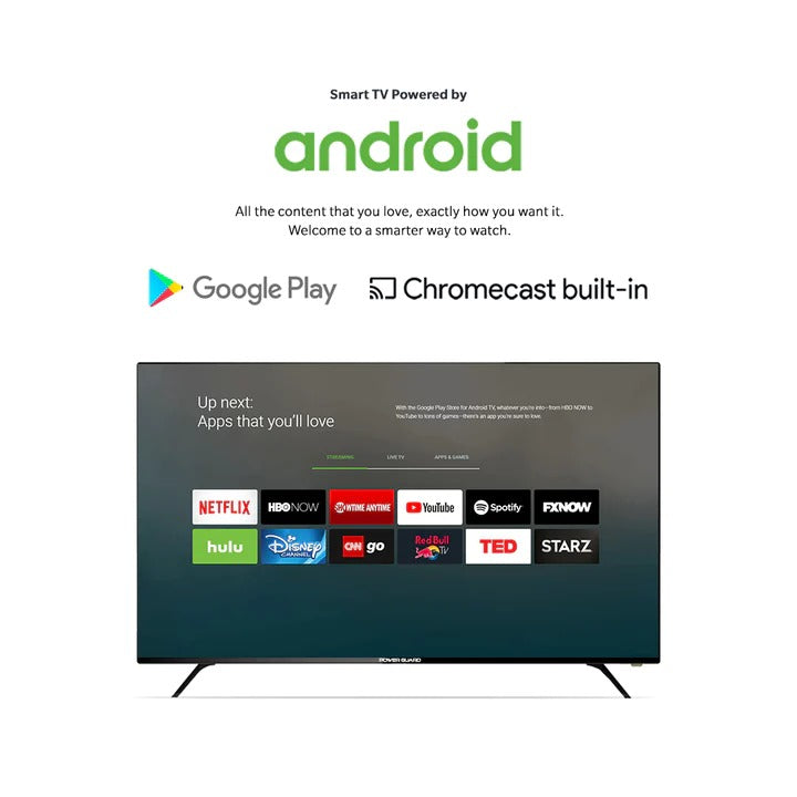LED TV Power Guard 109 cm (43 inch) Frameless Full HD LED Smart Android TV (PG 43 SVC)