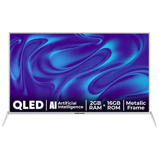 LED TV Power Guard 140 cm (55 inch) QLED Ultra HD (4K) Frameless Smart Android TV (PG55QLED)