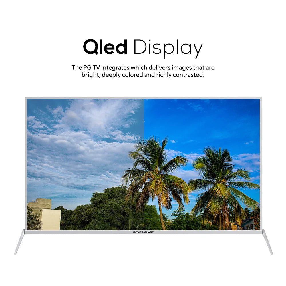 LED TV Power Guard 140 cm (55 inch) QLED Ultra HD (4K) Frameless Smart Android TV (PG55QLED)