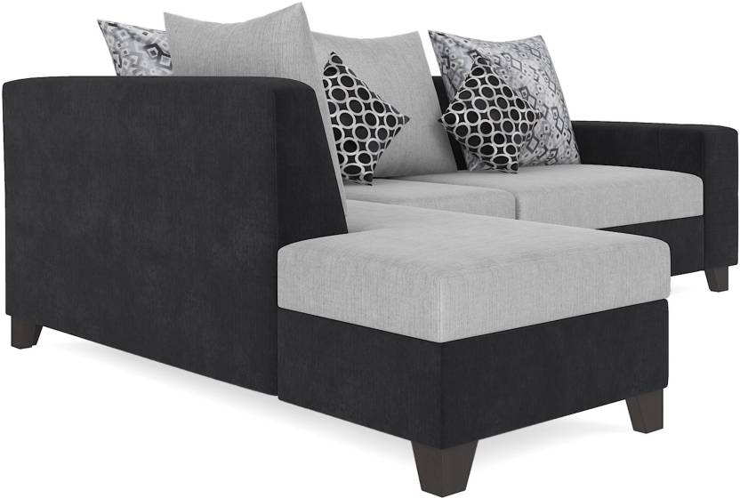 L Shape Sofa Set:- Home style Fabric Sofa Set (Grey)