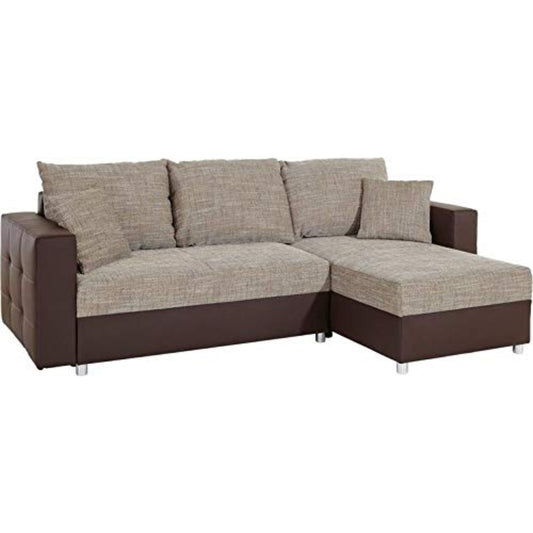 L Shape Sofa Set- Acer and Lounger Half Leatherette Sofa Set