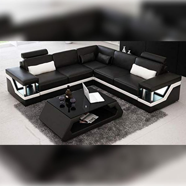 L Shape Sofa Set- Fully Customizable Leatherette Sofa Set, Standard Size