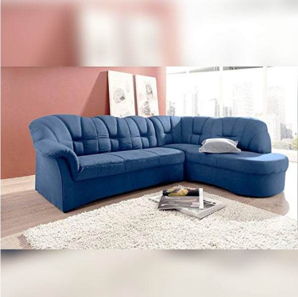 L Shape Sofa Set- Grecia Suede Fabric Sofa Set