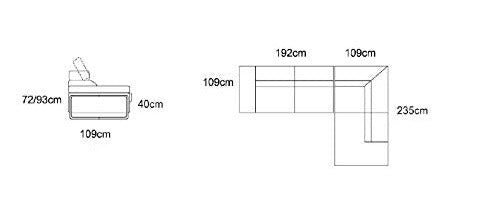 L Shape Sofa Set:- Italian Sectional Leatherette Sofa Set (White)