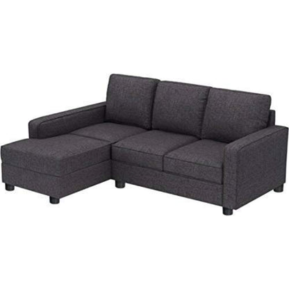 L Shape Sofa Set- Sutton Fabric Sofa Set (Dark Grey)