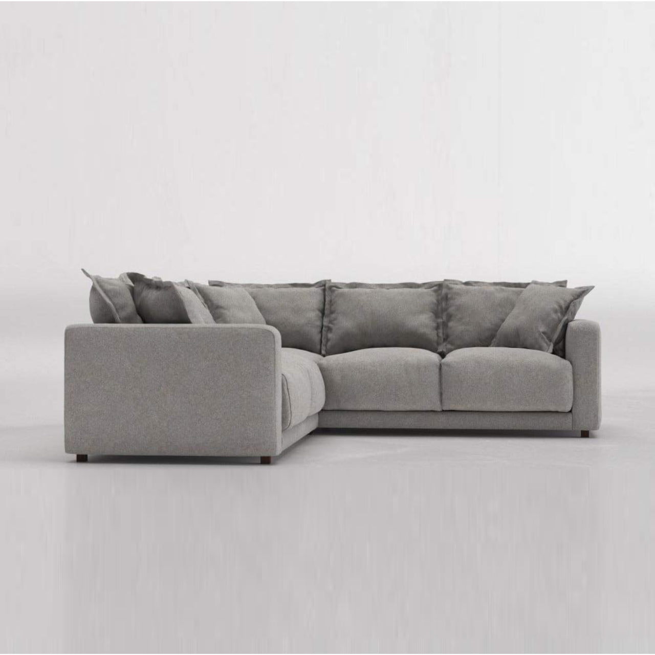 L Shape Sofa  Set-  Ultra  Corner Fabric Sofa Set, (Gray)