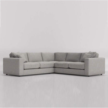 L Shape Sofa Set- Ultra Corner Fabric Sofa Set, (Light Grey)