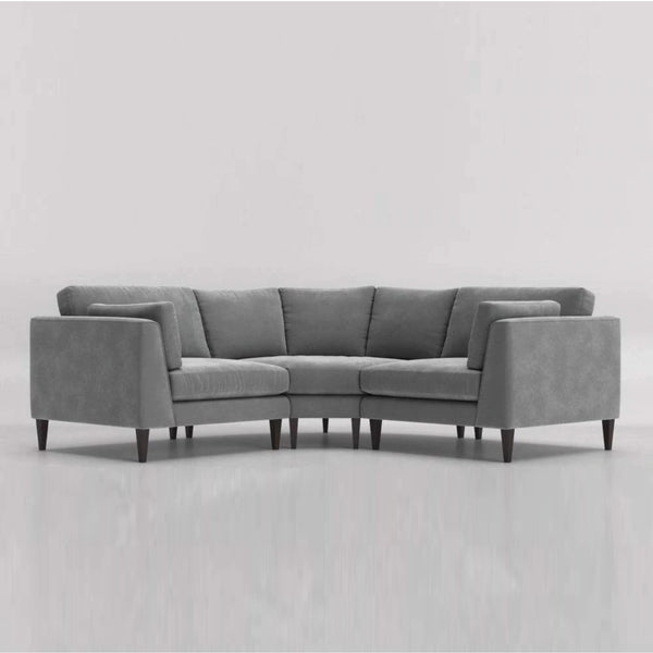 L Shape Sofa Set:- Ultra Corner Fabric Sofa Set, (Silver Grey)