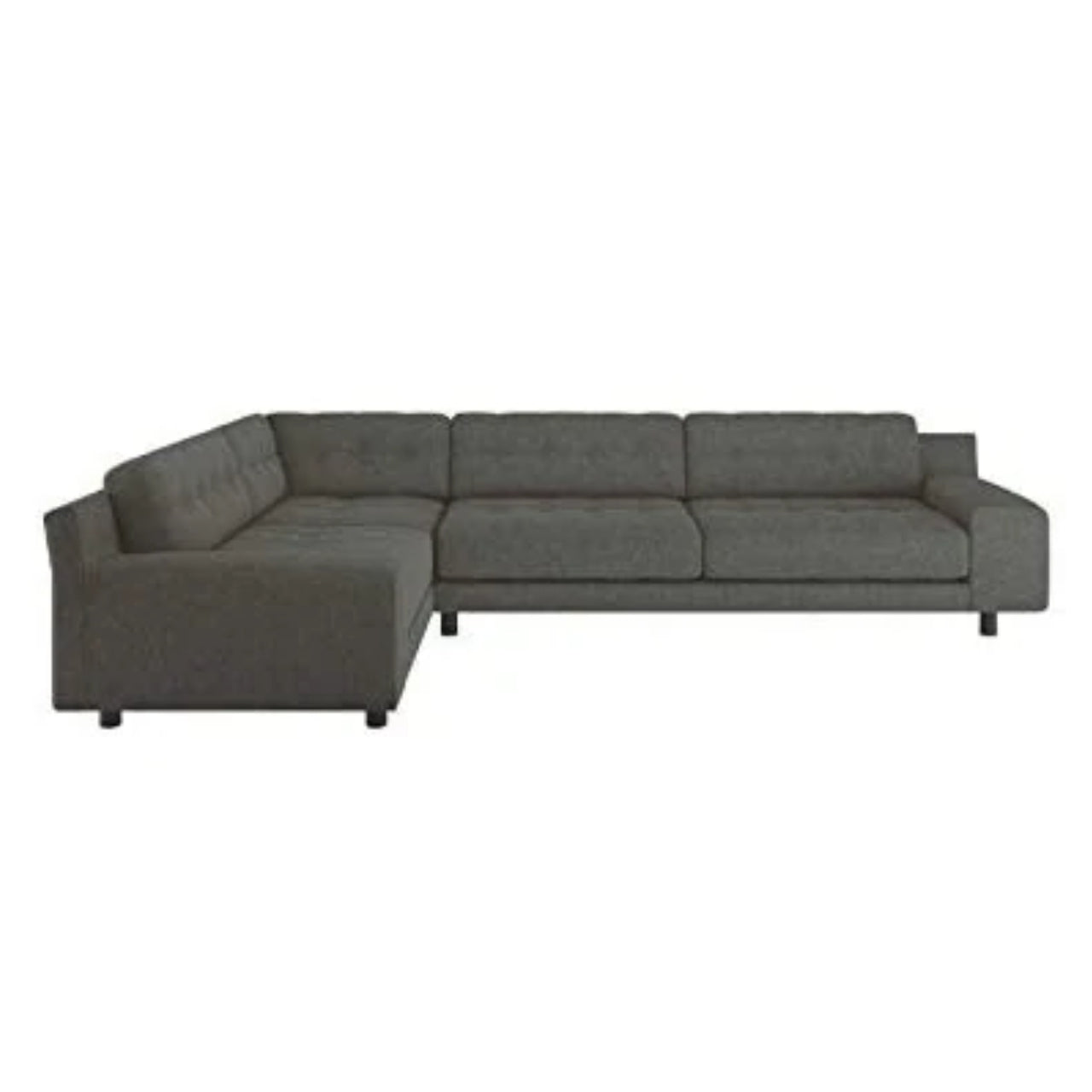 L Shape Sofa Set- Ultra Right-Arm  Corner Fabric  Sofa Set (Charcoal)