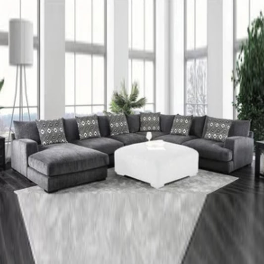 L Shape Sofa Set 117 Wide Modular Corner Sectional 