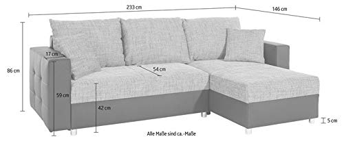 L Shape Sofa Set:- Acer and Lounger Half Leatherette Sofa Set