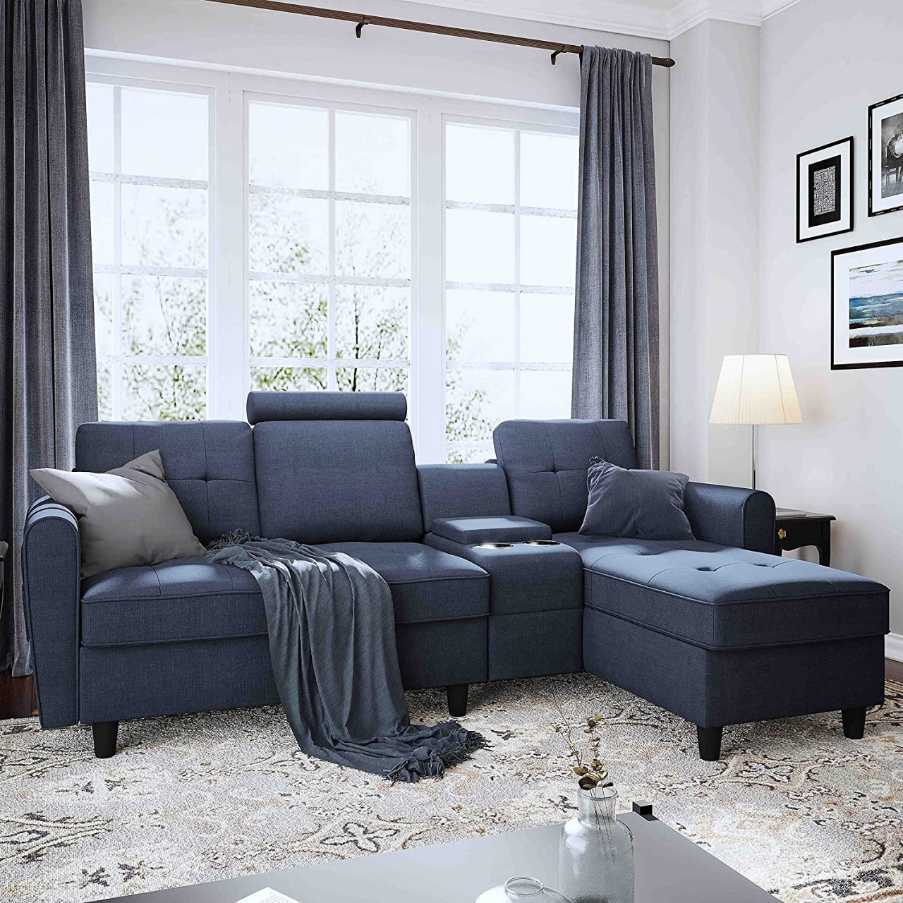 Denim Blue Tufted Sofa Design Ideas - Page 2