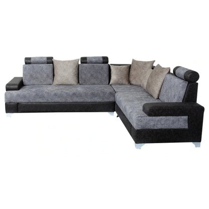 L Shape Sofa Set GREY Sectional Fabric Sofa Set
