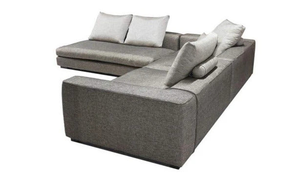 L Shape Sofa Set:- Hardwood Corner Fabric Sectional Sofa, Standard Size, (Grey)