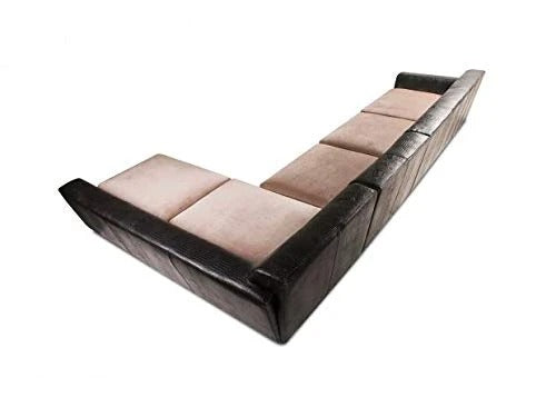 L Shape Sofa Set Kinley Sectional Fabric Sofa Set (Beige & Brown)