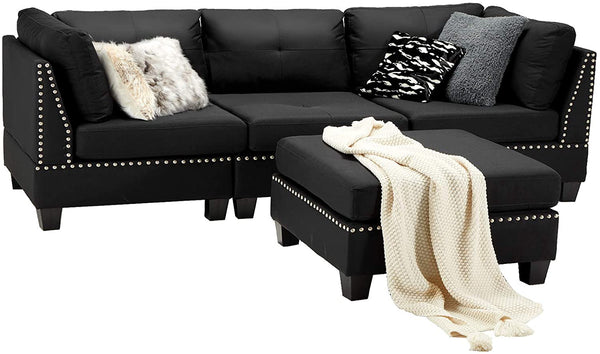 L Shape Sofa Set: L-Shaped Couch with Reversible Chaise