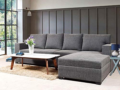 L Shape Sofa Set Lounger Fabric