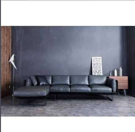 L Shape Sofa Set Luxury Modern Sectional Leatherette Sofa Set (Yellow)