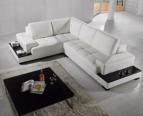 L Shape Sofa Set:- Leatherette Sofa Set (White)