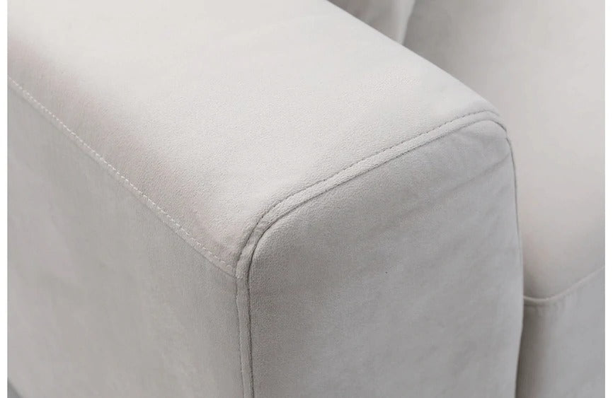 L Shape Sofa Set Microfiber Modern Sectional Sofa Set, Standard, (Grey)