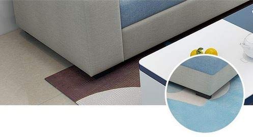 L Shape Sofa Set Modern Hardwood Fabric Sofa Set (Cream & Grey)