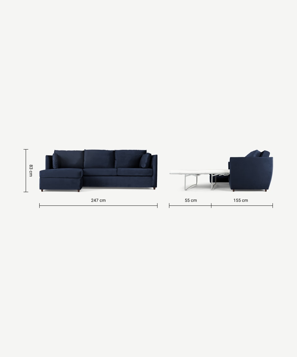 L Shape Sofa Set:- Modern Sectional Fabric Sofa Set (Dark Green)