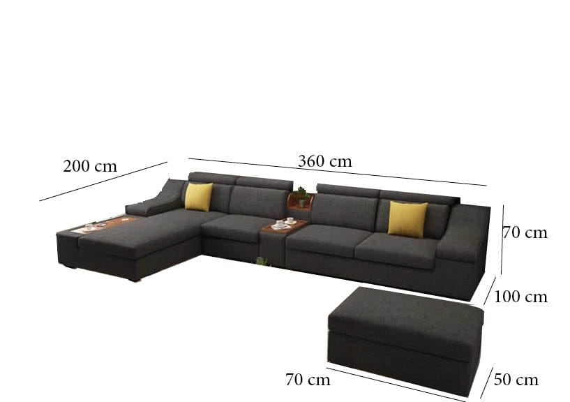 L Shape Sofa Set:- Modern Sectional Leatherette Sofa Set