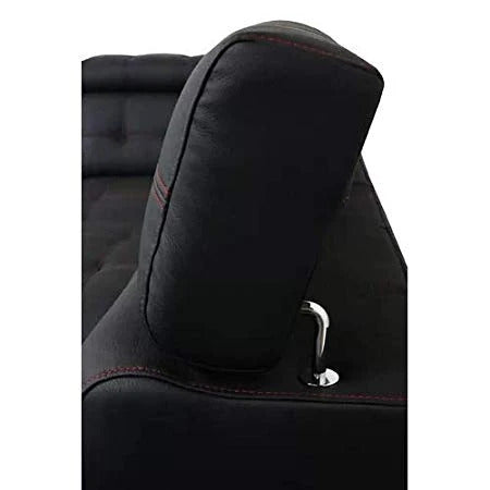 L Shape Sofa Set Munix Sleeper Sectional Leatherette Sofa Set (Black)