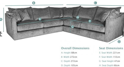 L Shape Sofa Set Small Corner Leatherette Sofa Set (Graphite)