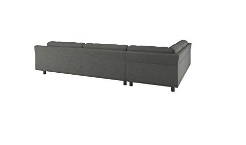 L Shape Sofa Set Ultra Right-Arm Corner Fabric Sofa Set (Charcoal)