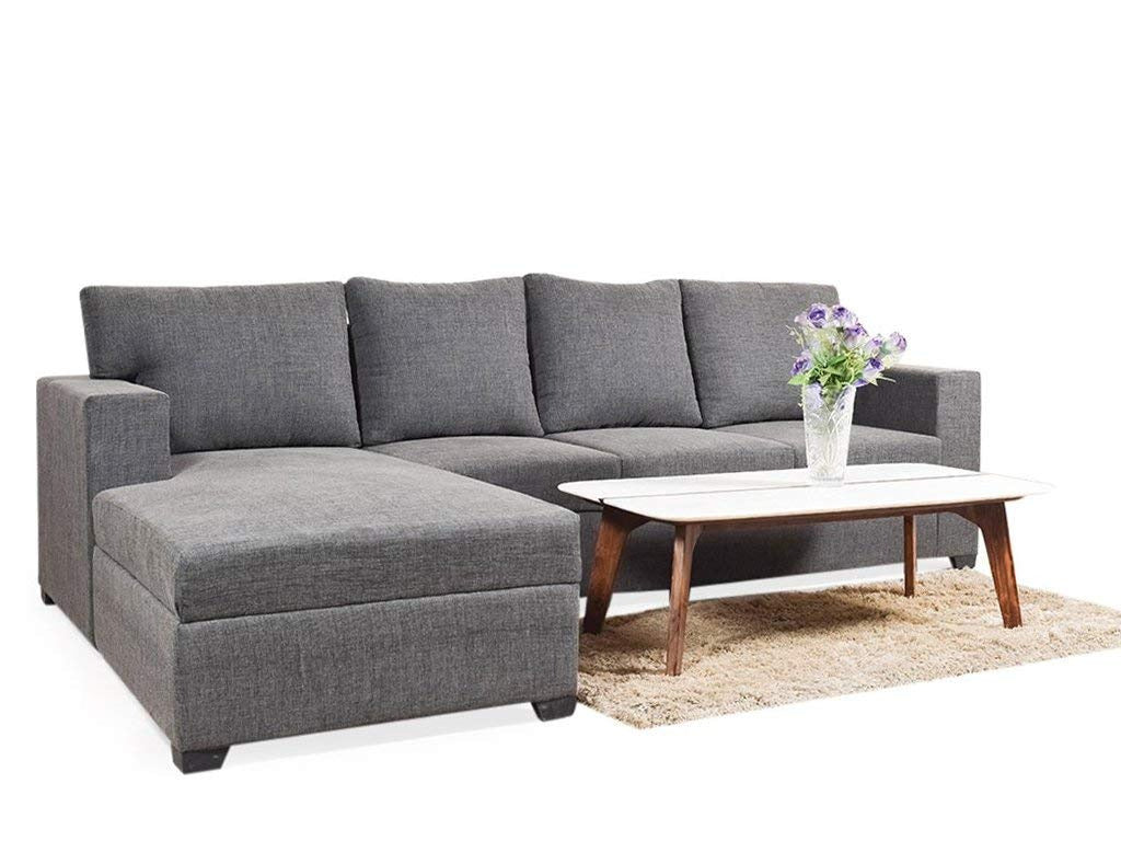 L Shape Sofa Set:- Volex Sectional Fabric Sofa Set- LHS, (Grey)