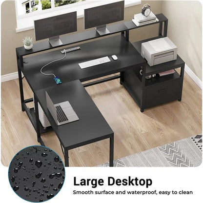 Computer Table: Large Computer Desk For Home & Office