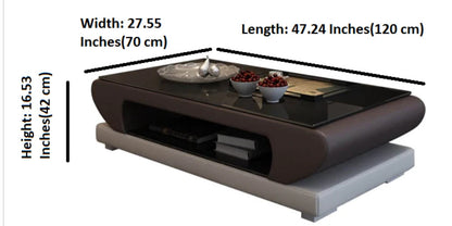 Leatherette Coffee Table: Urban Style Leatherette Coffee Table With TV Stand