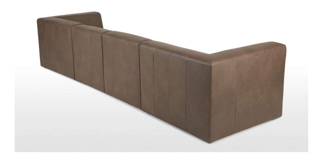 4 Seater Sofa Set:- Modular Leatherette Sofa Set (Columbus Brown)