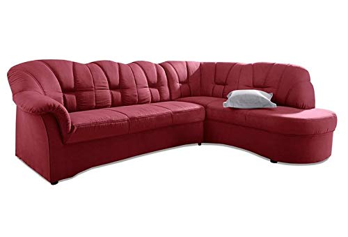 Lillyput Interio Grecia L Shape Suede Fabric Sofa Set (Maroon)