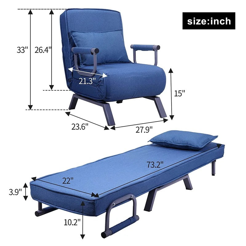 Lounge Chair: Demon Chaise Lounge Sofas Folding Arm Chair Convertible Sleeper Chair