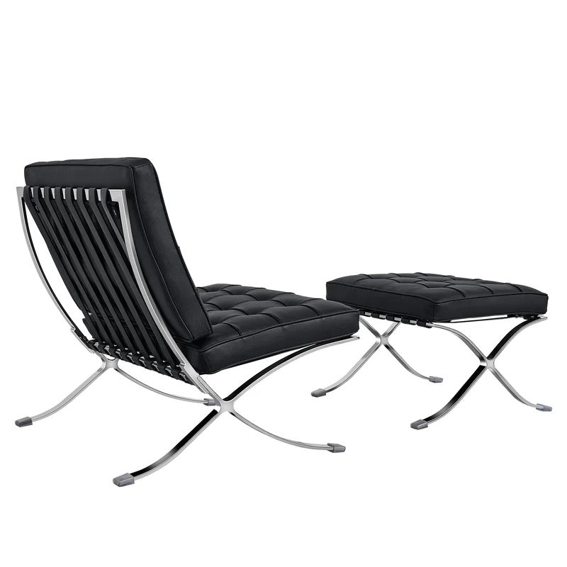 Lounge Chair: Inferno Genuine Leather Reclining Chaise Lounge