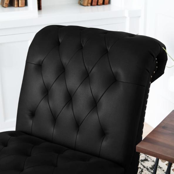 Lounge Chair: Leffette Tufted Chaise Lounge