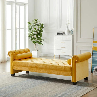 Lounge Chair: Mabel Rolled Arms Chaise Lounge
