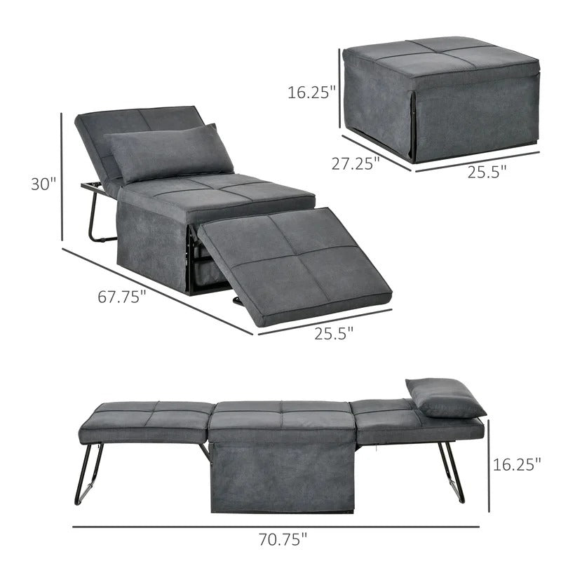 Lounge Chair: Uremin 4 In 1 Multi Function Folding Chaise Lounge