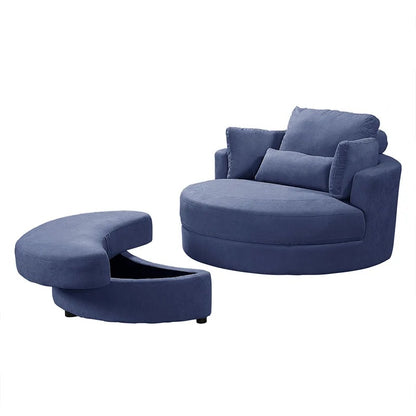 Lounge Chair: Velar Round Arms Chaise Lounge (Set of 2)