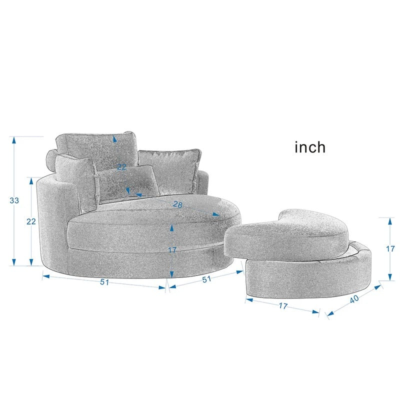 Lounge Chair: Velar Round Arms Chaise Lounge (Set of 2)